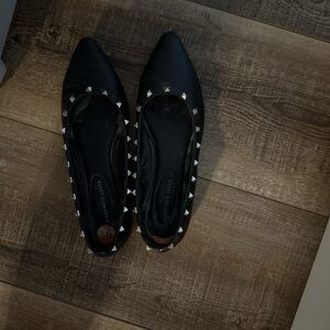 Black Studded Flats